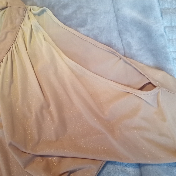 Beach Bunny Ombre Gold Sparkle Coverup Dress S 4 6 - Picture 8 of 9